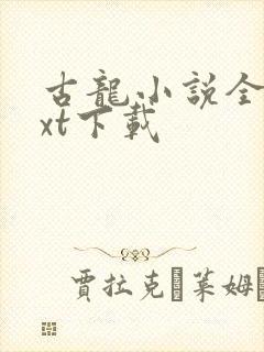 古龙小说全集txt下载