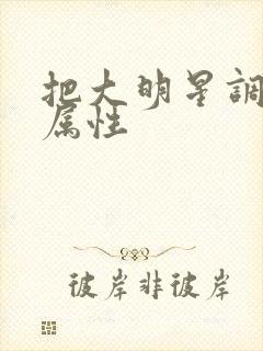 把大明星调成专属性