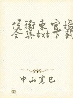 侯卫东官场笔记全集txt下载