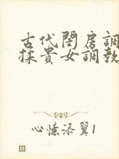 古代闺房调教h揉贵女调教记