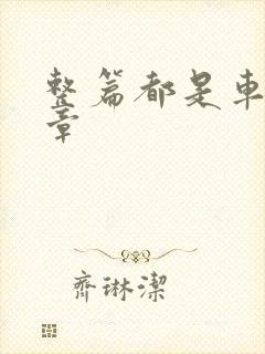 整篇都是车的文章