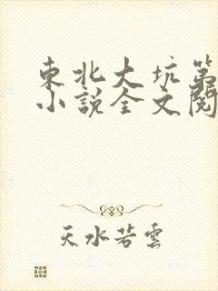 东北大坑第二部小说全文阅读