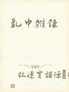 乱中杂录