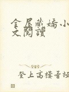 金屋藏娇小说全文阅读