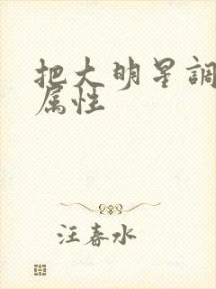 把大明星调成专属性