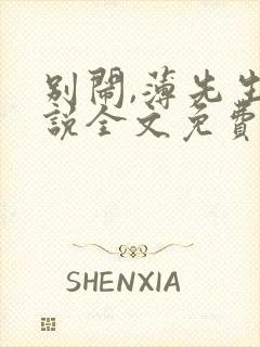 别闹,薄先生小说全文免费阅读