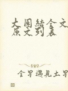 大团结全文阅读原文列表封面
