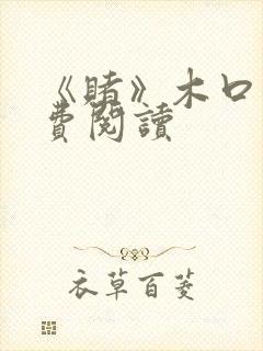 《赌》木口银免费阅读封面