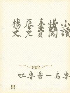 杨辰秦惜小说全文免费阅读最新