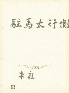 驻马太行侧封面