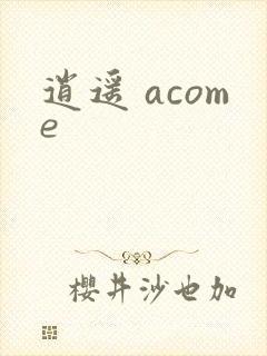 逍遥 acome封面
