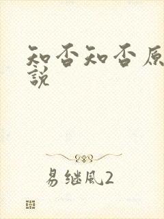 知否知否原著小说