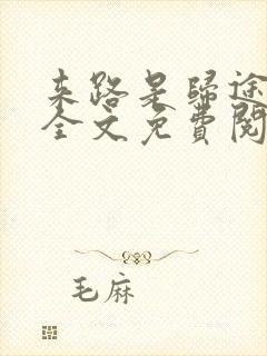 来路是归途小说全文免费阅读