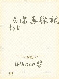 《你再躲试试》txt封面