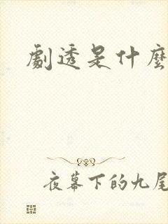 剧透是什么意思