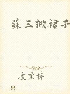 苏三掀裙子
