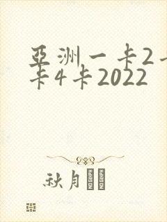 亚洲一卡2卡三卡4卡2022封面