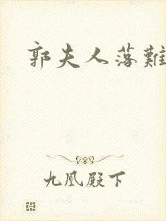 郭夫人落难封面