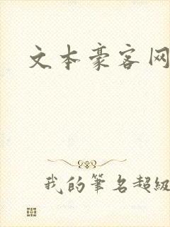 文本豪客网封面