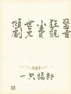 倾世小狂医电视剧免费观看完整版封面