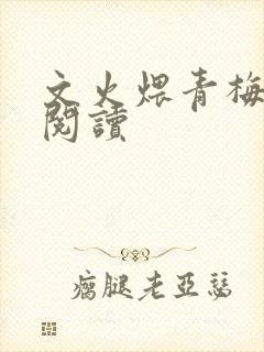 文火煨青梅免费阅读