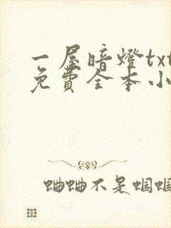 一屋暗灯txt免费全本小说电子书