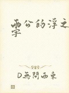 两公的浮之手中字封面
