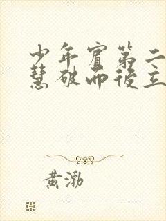 少年宾第二部珏慧破而后立封面