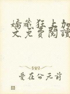 娇藏狂上加狂全文免费阅读笔趣阁