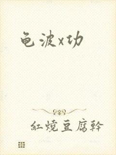 龟波x功封面