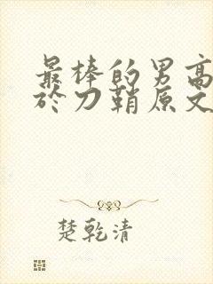 最棒的男高中生于刀鞘原文阅读