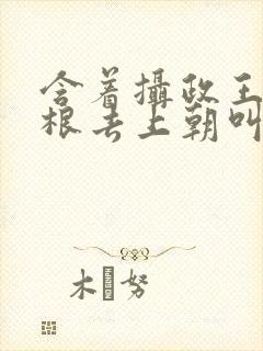 含着摄政王的紫根去上朝叫什么