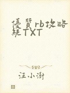 优质rb攻略系统TXT封面
