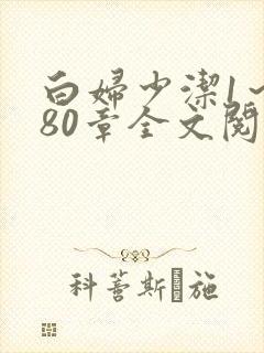 白妇少洁1～180章全文阅读封面