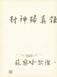 封神归真录封面