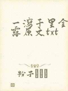 一泻千里金银花露原文txt