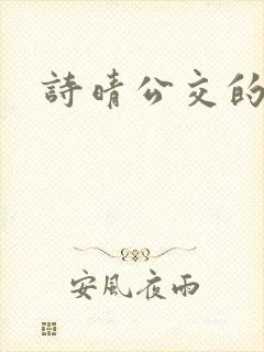 诗晴公交的小说