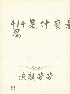 414是什么意思封面