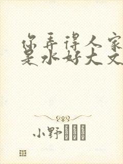 你弄得人家里都是水好大文封面