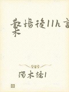 散场后11h言禾