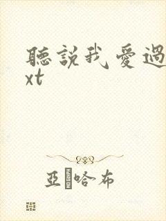 听说我爱过你txt