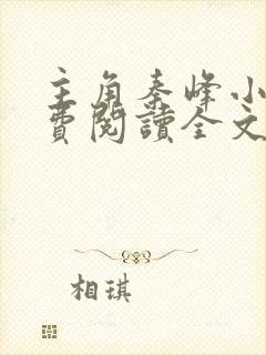 主角秦峰小说免费阅读全文封面