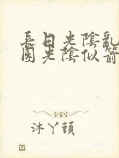 长日光阴乱作一团光阴似箭免费阅读封面