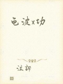 龟波x功封面