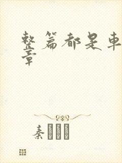 整篇都是车的文章