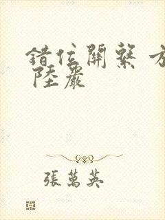 错位关系 方糖 陆岩封面