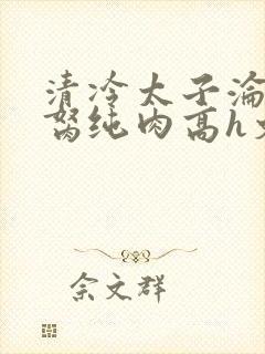 清冷太子沦为禁胬纯肉高h文封面