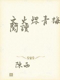 文火煨青梅免费阅读封面