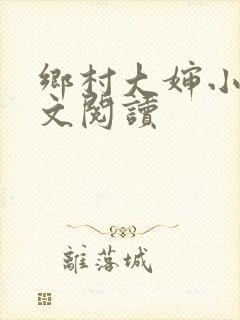 乡村大婶小说全文阅读