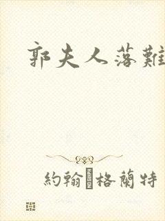 郭夫人落难封面
